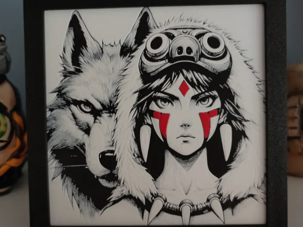 Hueforge princess mononoke Hueforge princess mononoke