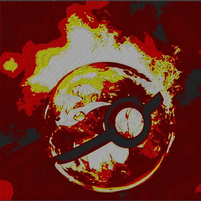 HueForge Pokeball by Litolunar HueForge model: HueForge Pokeball by Litolunar