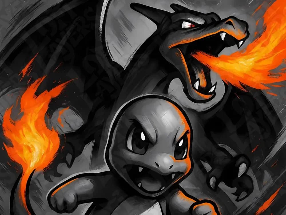 Charmander & Charizard Evolution Hueforge by LoFi Layers HueForge model: Charmander & Charizard Evolution Hueforge by LoFi Layers