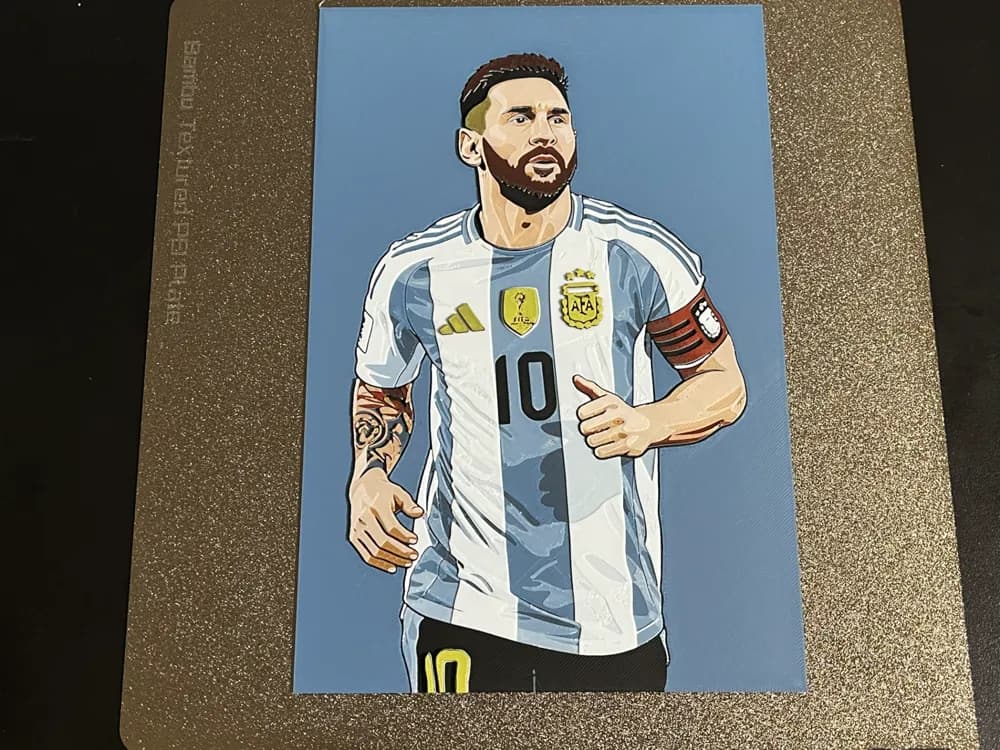 Lionel Messi Human Hueforge by FantasyZ HueForge model: Lionel Messi Human Hueforge by FantasyZ