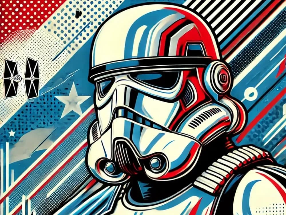 Storm Trooper Hueforge. American Style Storm Trooper Hueforge. American Style