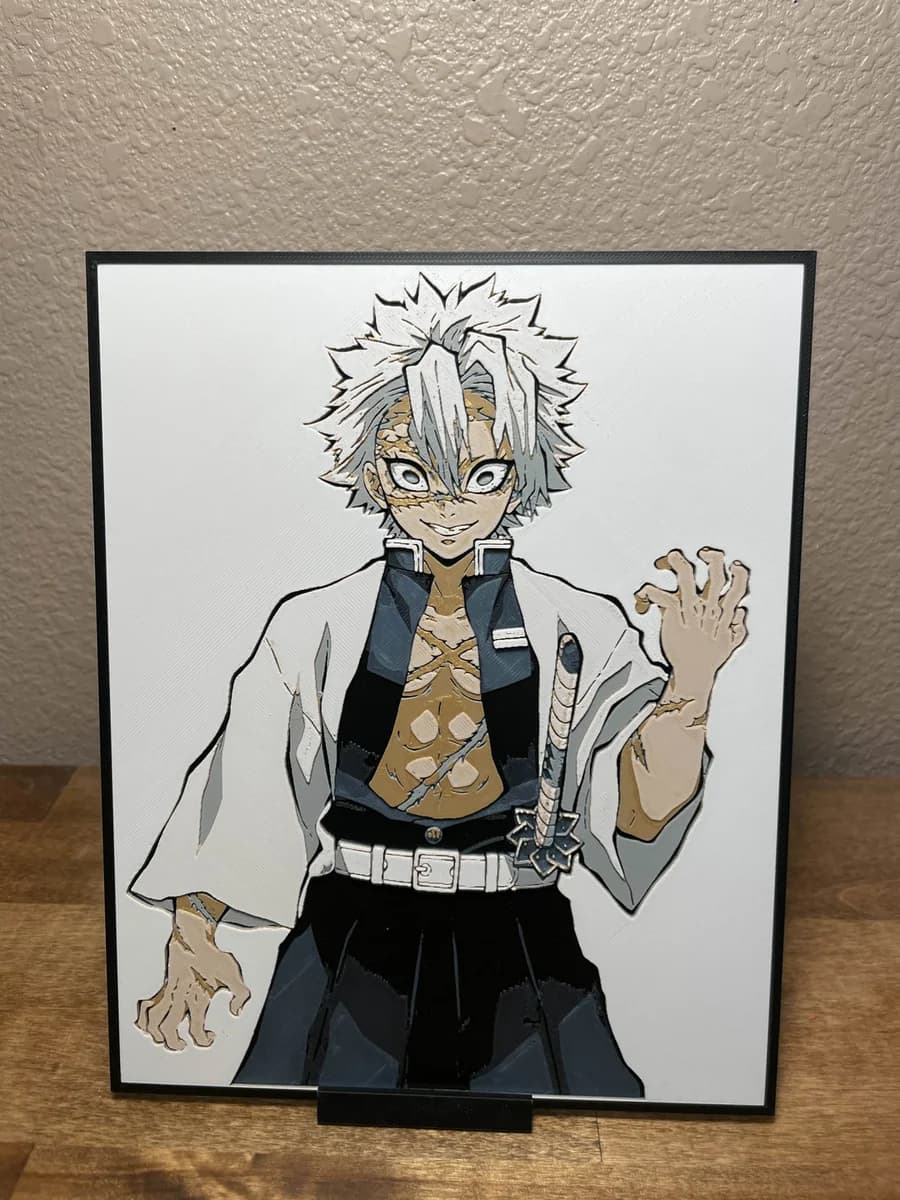 Sanemi Shinazugawa by Cloudy Nostalgia HueForge model: Sanemi Shinazugawa by Cloudy Nostalgia