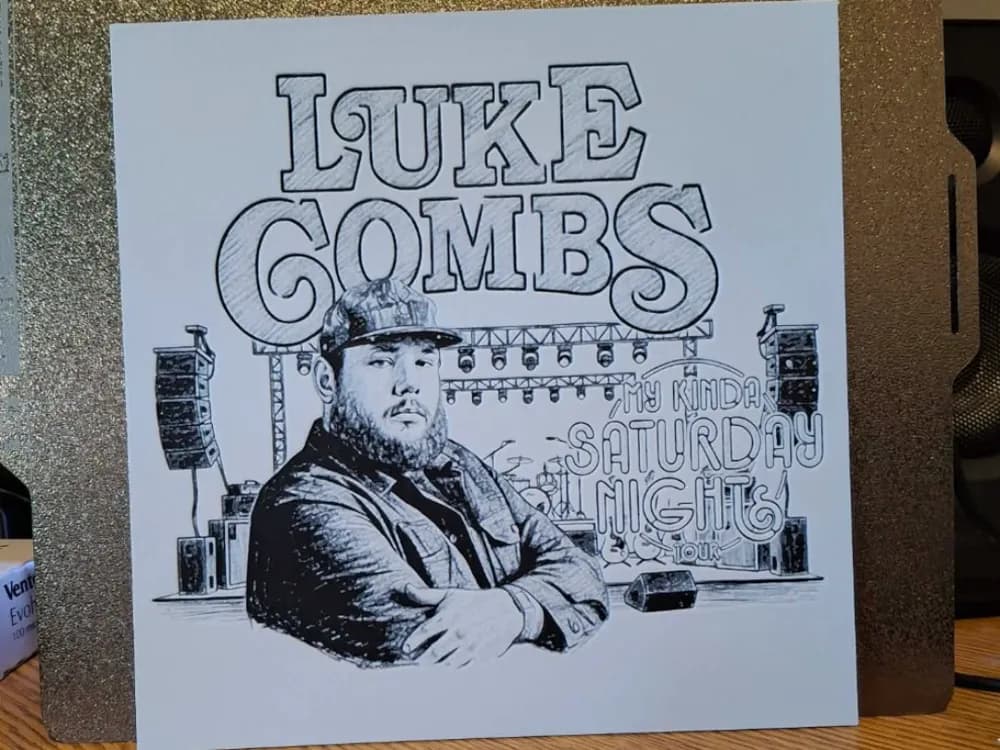 Luke Combs - my kinda saturday night - hueforge by 3dGlow HueForge model: Luke Combs - my kinda saturday night - hueforge by 3dGlow