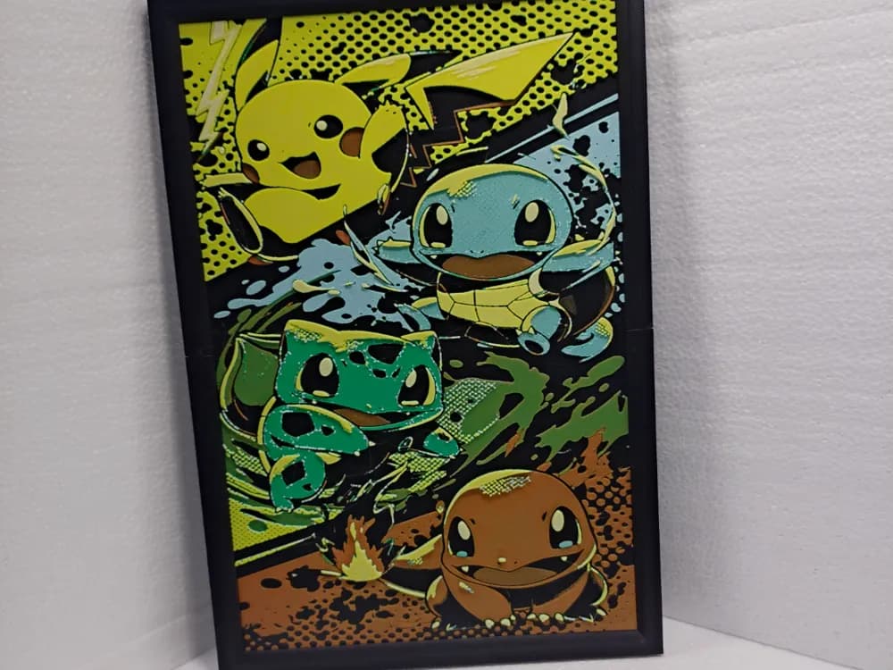 Pokemon Gen 1 II by Asgar3D HueForge model: Pokemon Gen 1 II by Asgar3D