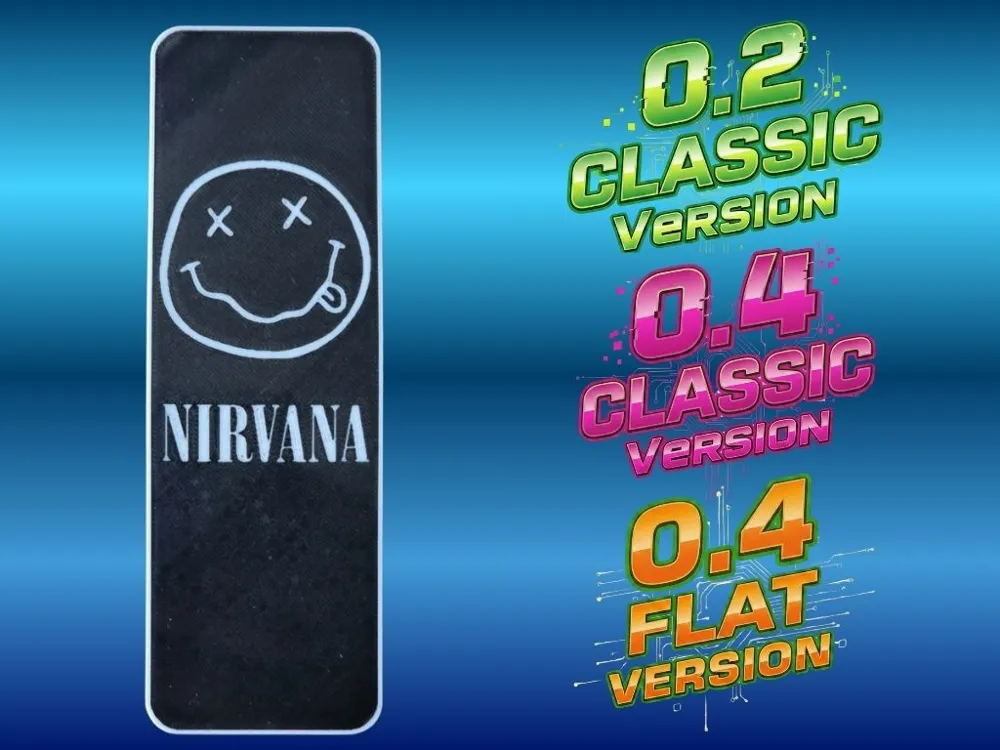 Nirvana Logo Bookmark by Atrus Design HueForge model: Nirvana Logo Bookmark by Atrus Design