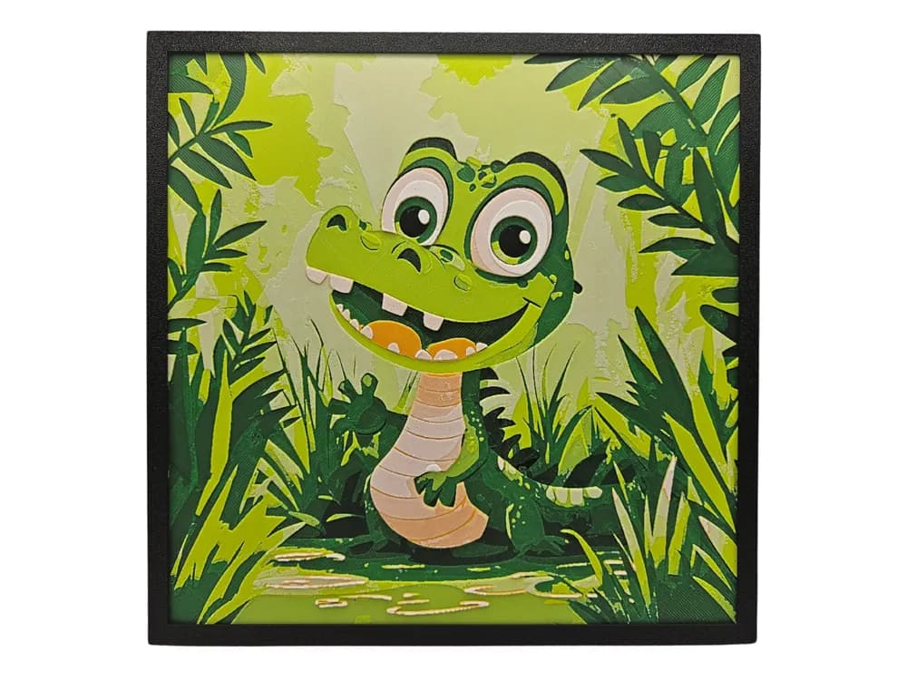 HueForge model: Gator Baby - Adorable Animals Collection by BusyKikiBee