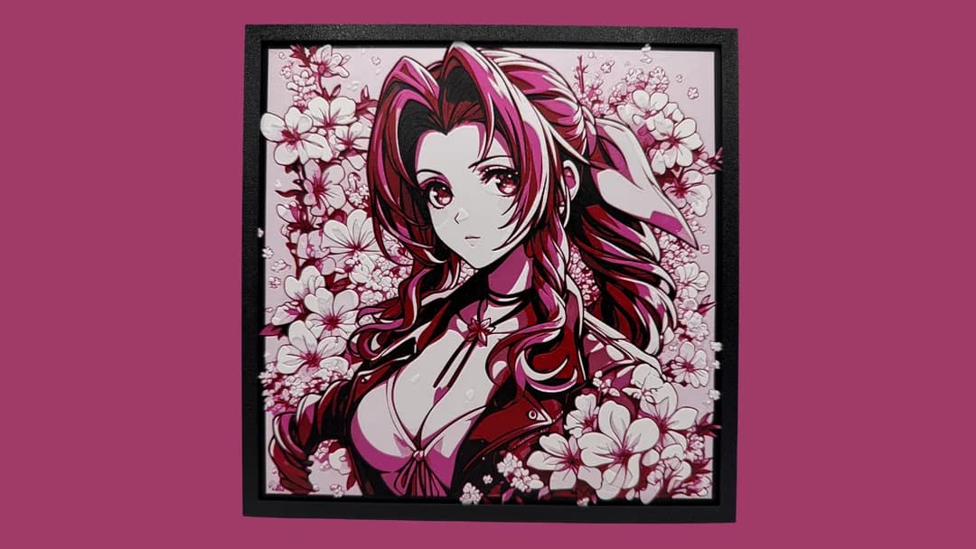 Aerith Gainsborough - Final Fantasy 7 by Canadian Gamer HueForge model: Aerith Gainsborough - Final Fantasy 7 by Canadian Gamer