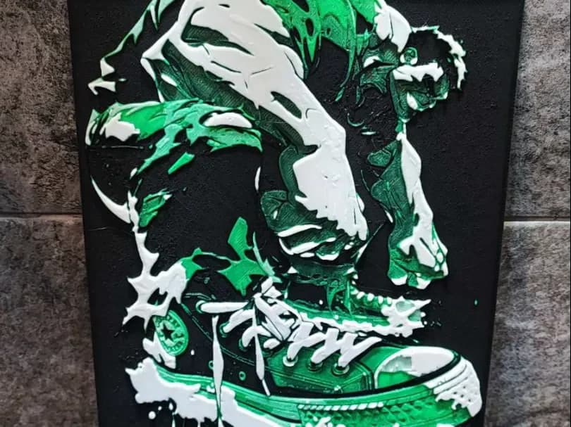 Hulk Converse by Garuda3D HueForge model: Hulk Converse by Garuda3D