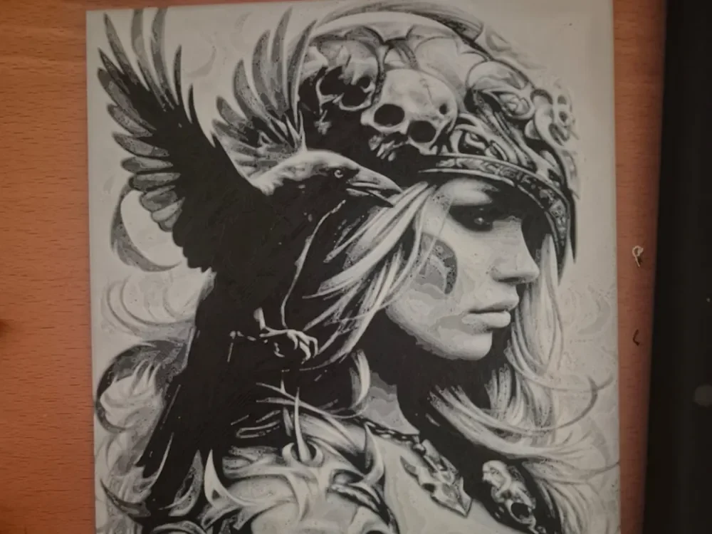 lady skull and crow hueforge lady skull and crow hueforge