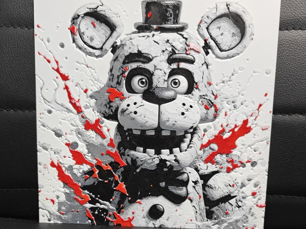 Freddy Fazbear fnaf by TheHueforgeLady HueForge model: Freddy Fazbear fnaf by TheHueforgeLady