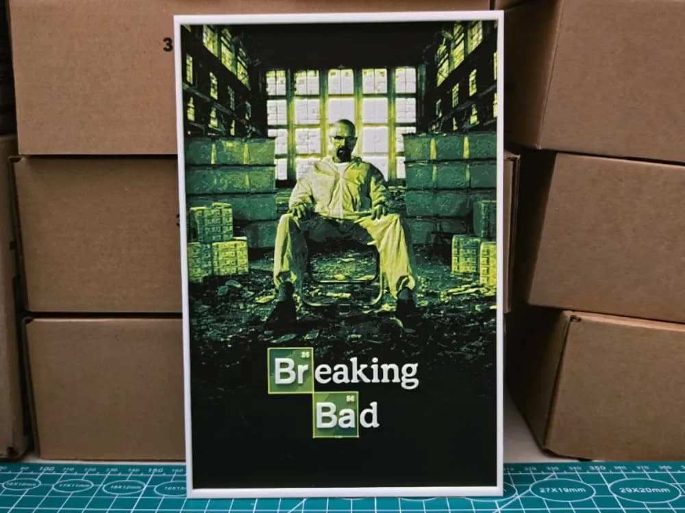 Breaking Bad TV Poster - Hueforge Art by Lumpy3D HueForge model: Breaking Bad TV Poster - Hueforge Art by Lumpy3D