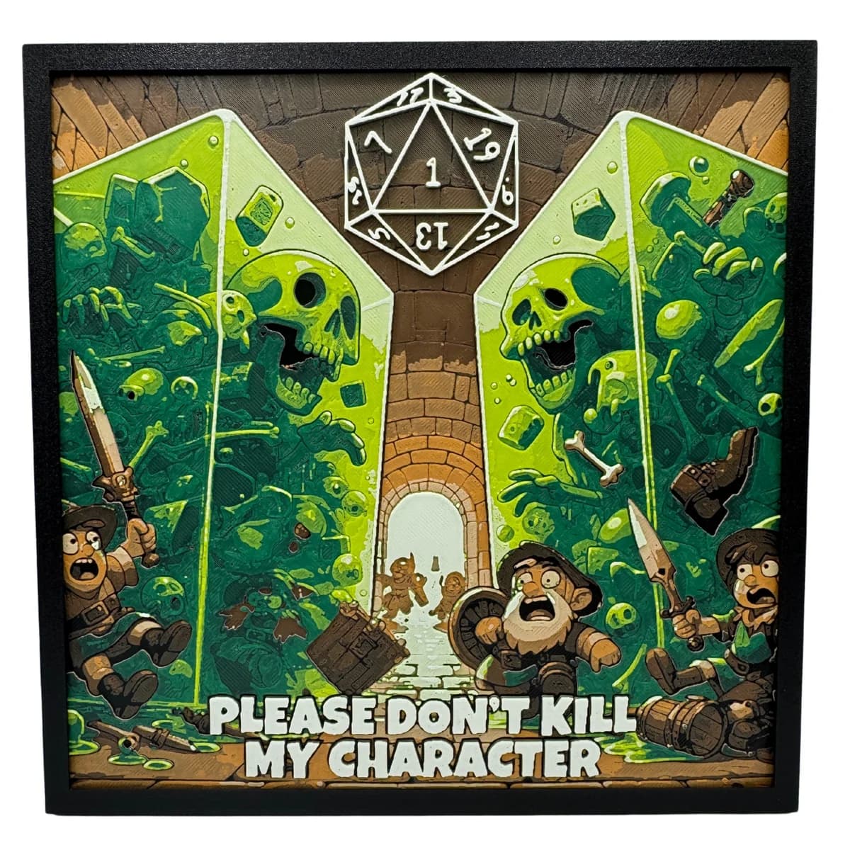 Dungeons & Dragons Hueforge - Critical Fail - Please Don't Kill My Character by Canadian Gamer HueForge model: Dungeons & Dragons Hueforge - Critical Fail - Please Don't Kill My Character by Canadian Gamer