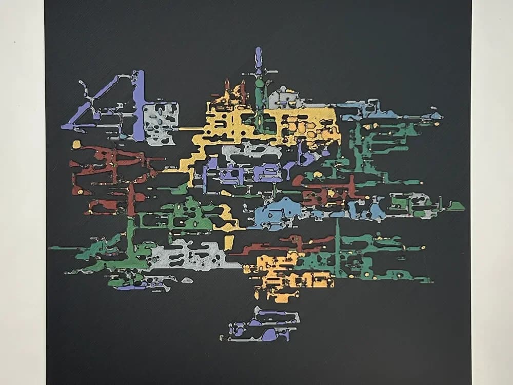Silksong Map HueForge by CreativeDestructions HueForge model: Silksong Map HueForge by CreativeDestructions
