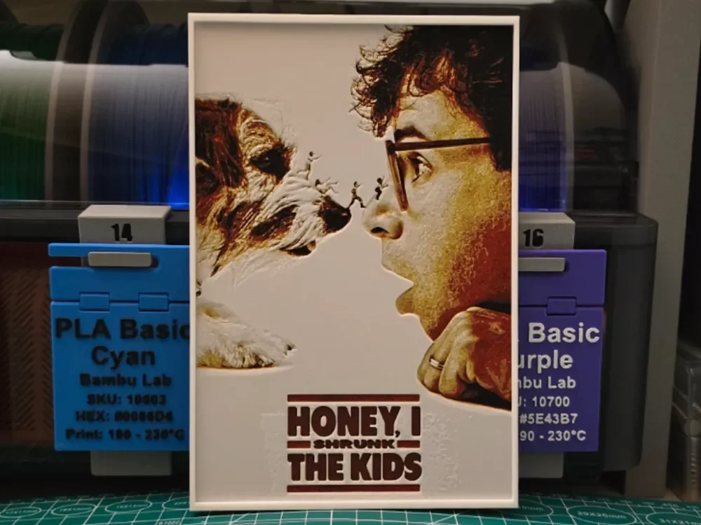 Honey, I Shrunk the Kids Movie Poster - Hueforge by Lumpy3D HueForge model: Honey, I Shrunk the Kids Movie Poster - Hueforge by Lumpy3D
