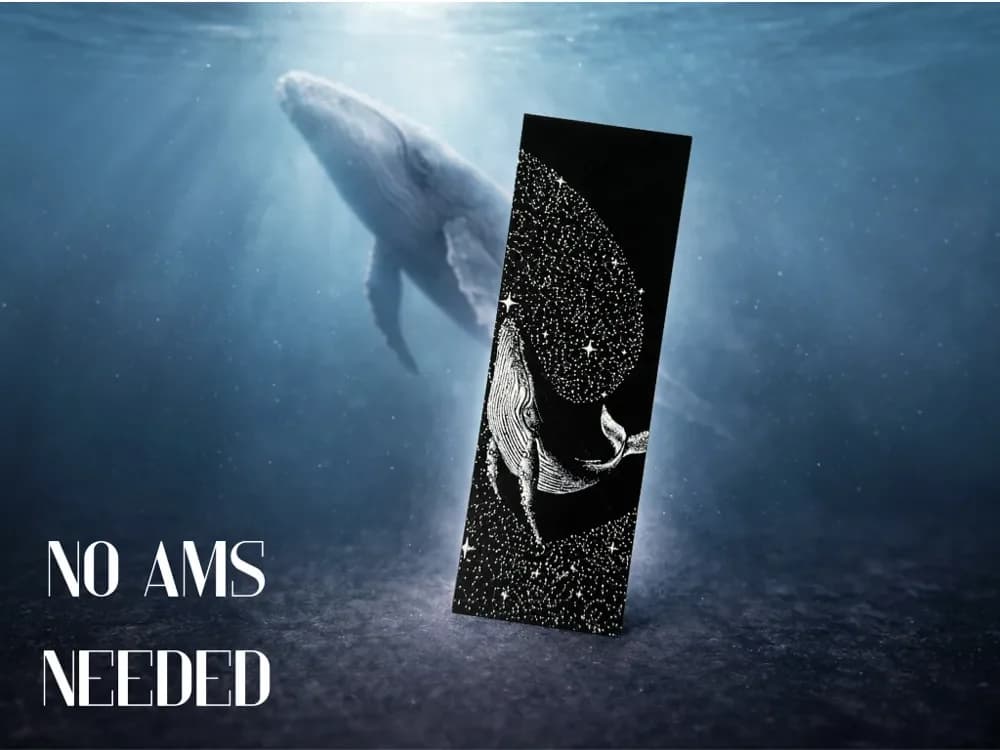 Blue Whale Bookmark by Copenhagen Crafter HueForge model: Blue Whale Bookmark by Copenhagen Crafter