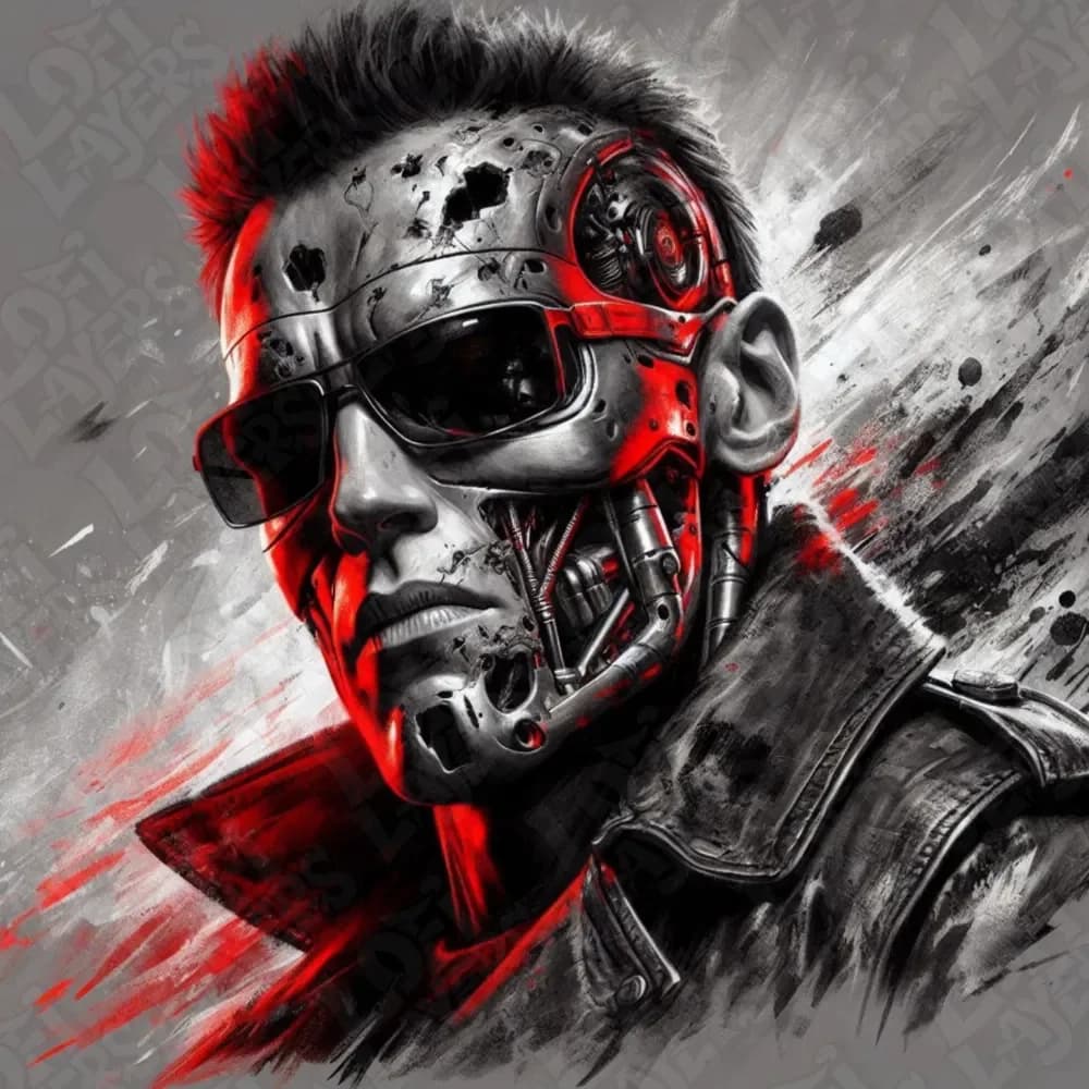 The Terminator Hueforge by LoFi Layers HueForge model: The Terminator Hueforge by LoFi Layers