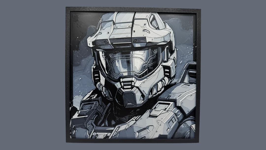Master Chief - Halo Hueforge by Canadian Gamer HueForge model: Master Chief - Halo Hueforge by Canadian Gamer