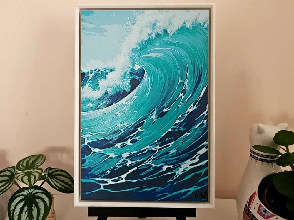Eternal Wave - Filament Painting by C3D HueForge model: Eternal Wave - Filament Painting by C3D