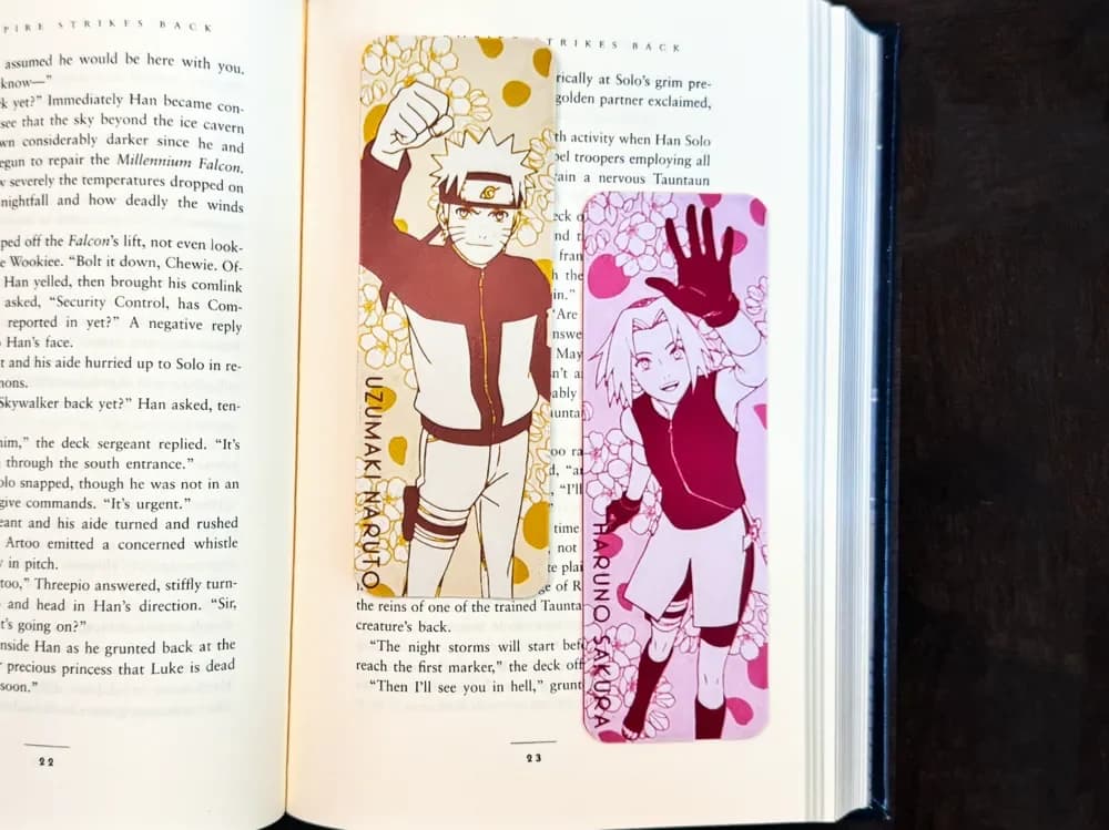 Naruto Bookmark Set - Naruto & Sakura by Artful Creator HueForge model: Naruto Bookmark Set - Naruto & Sakura by Artful Creator