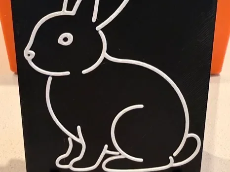 Wireframe Rabbit – HueForge Print Wireframe Rabbit – HueForge Print
