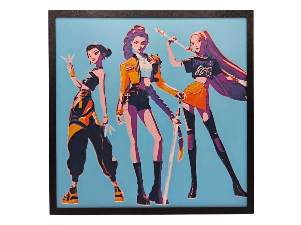 HueForge model: KPop Demon Hunters by BusyKikiBee