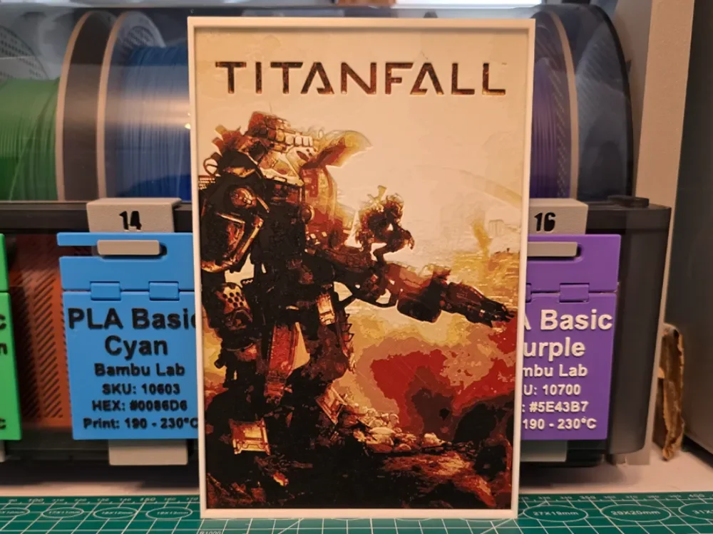 Titanfall Game Poster - Hueforge Art by Lumpy3D HueForge model: Titanfall Game Poster - Hueforge Art by Lumpy3D