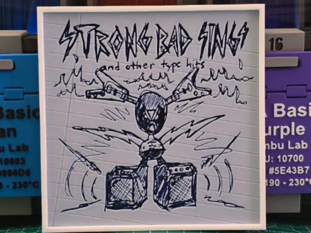 Strong Bad Sings (and Other Type Hits) Album Art by Lumpy3D HueForge model: Strong Bad Sings (and Other Type Hits) Album Art by Lumpy3D