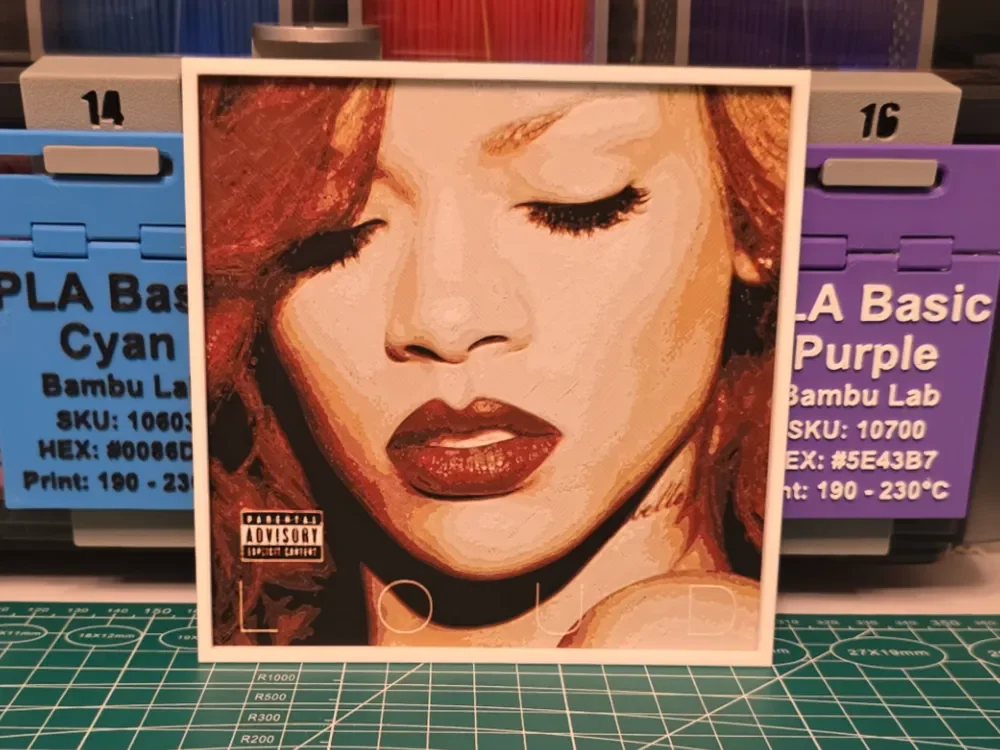 HueForge model: Rihanna "Loud" Album - Hueforge Art by Lumpy3D