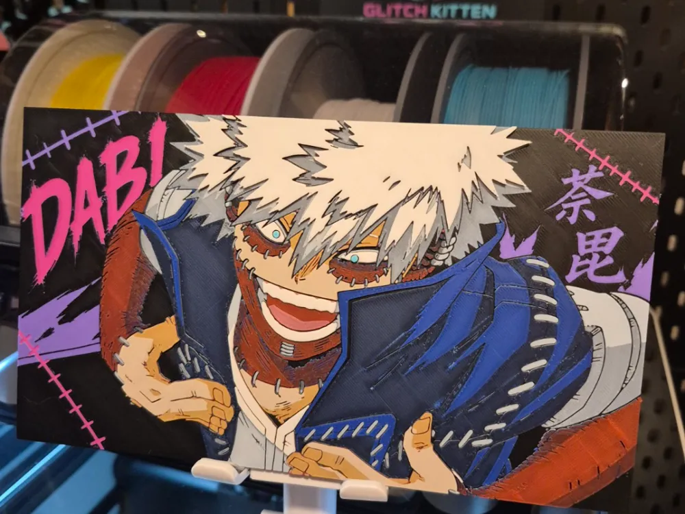 My Hero Academia - Dabi MHA Hueforge by Glitch Kitten HueForge model: My Hero Academia - Dabi MHA Hueforge by Glitch Kitten
