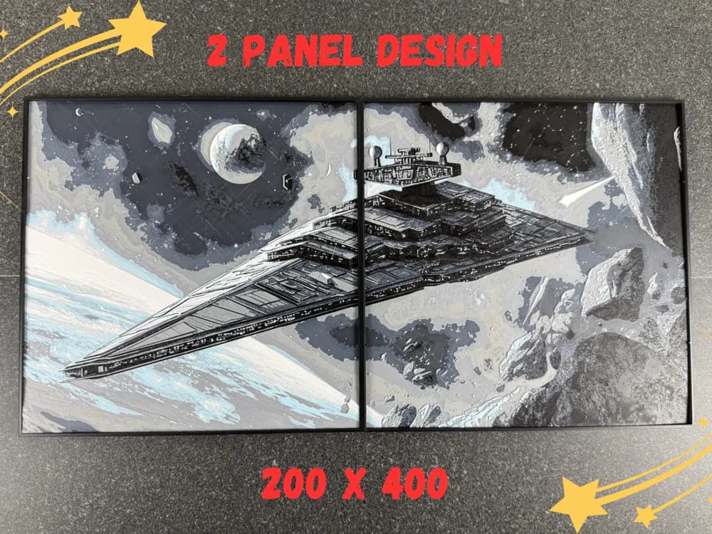HueForge model: Imperial Star Destroyer - Multipanel Star Wars by Canadian Gamer
