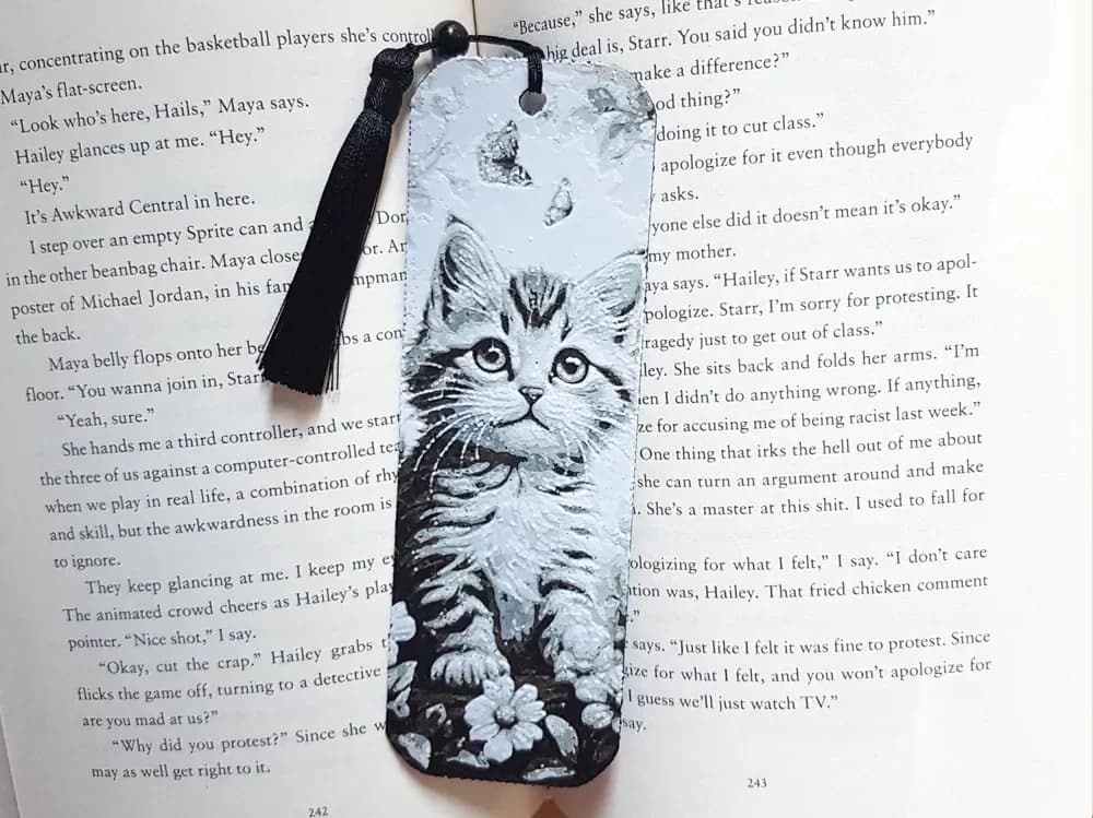 Bookmark, Kitten, Cat, Hueforge by Dame Jo HueForge model: Bookmark, Kitten, Cat, Hueforge by Dame Jo