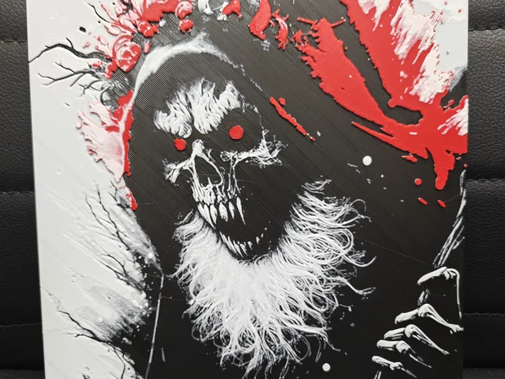 HueForge model: Halloween Santa by TheHueforgeLady