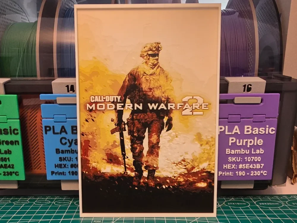 HueForge model: Call of Duty: Modern Warfare 2 - Hueforge Art by Lumpy3D