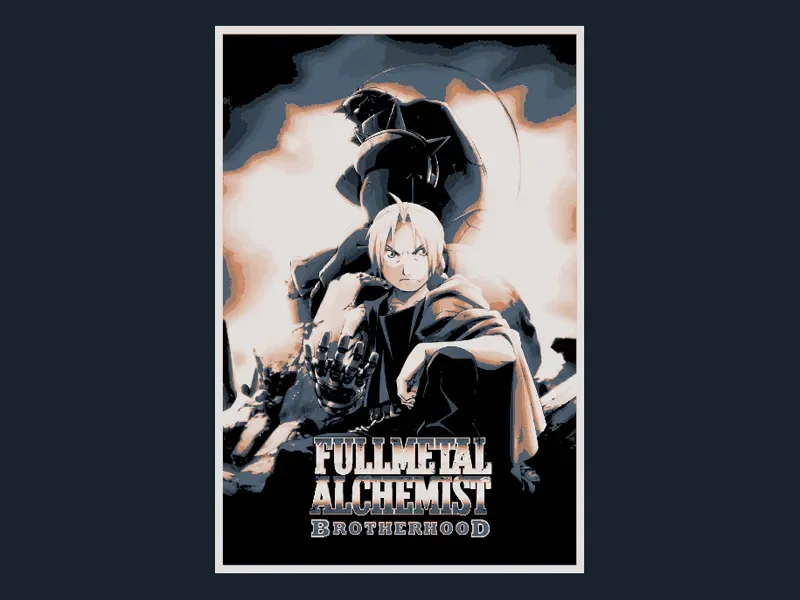 Fullmetal Alchemist: Brotherhood (Series Poster) by HugheCraft HueForge model: Fullmetal Alchemist: Brotherhood (Series Poster) by HugheCraft