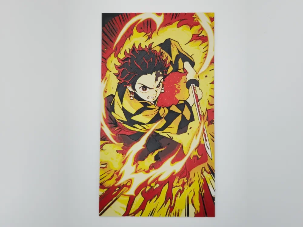 Tanjiro Demon Slayer by Kactus Fpv HueForge model: Tanjiro Demon Slayer by Kactus Fpv