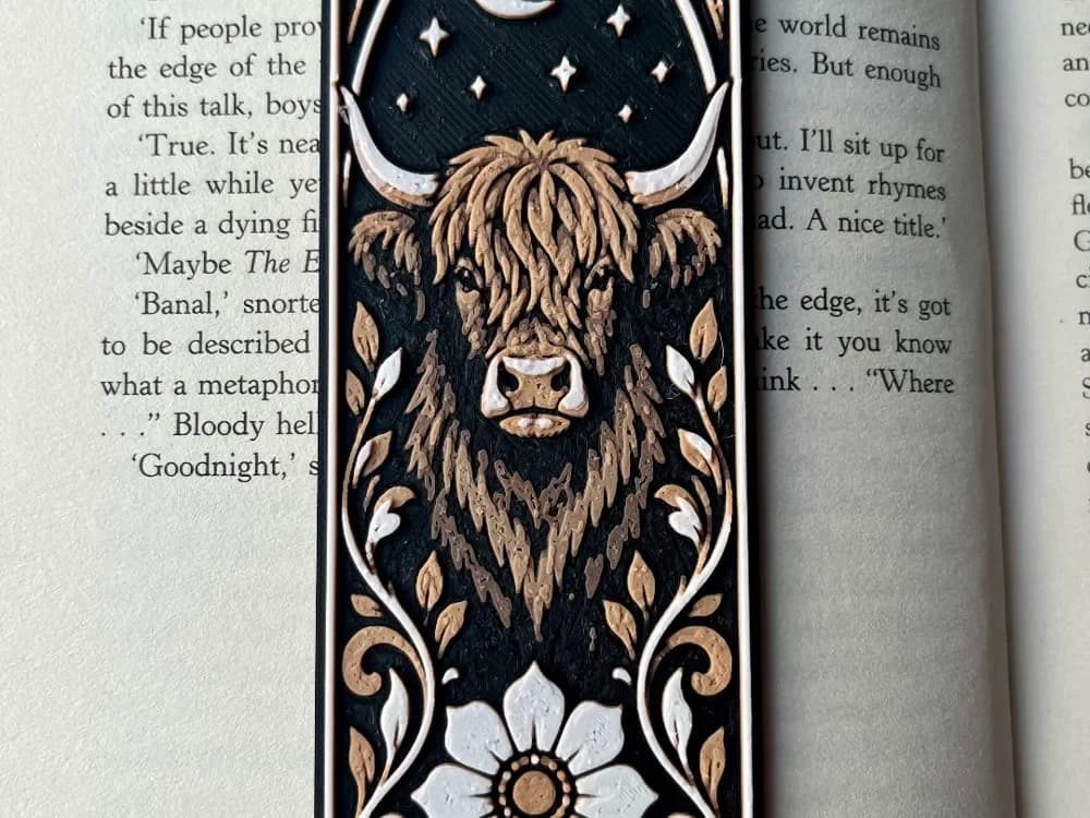 Highland Cow Bookmark