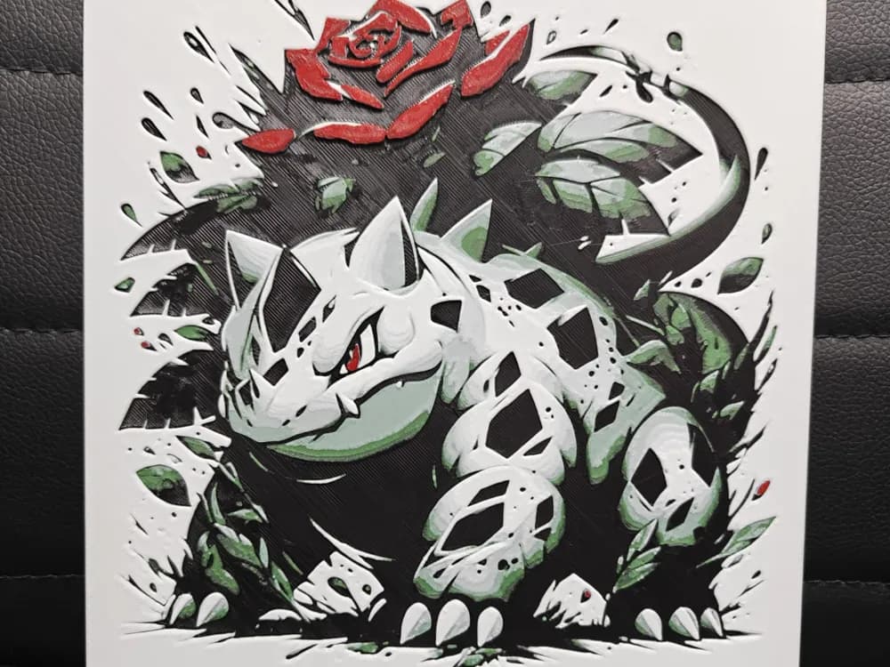 HueForge model: Venusaur by TheHueforgeLady