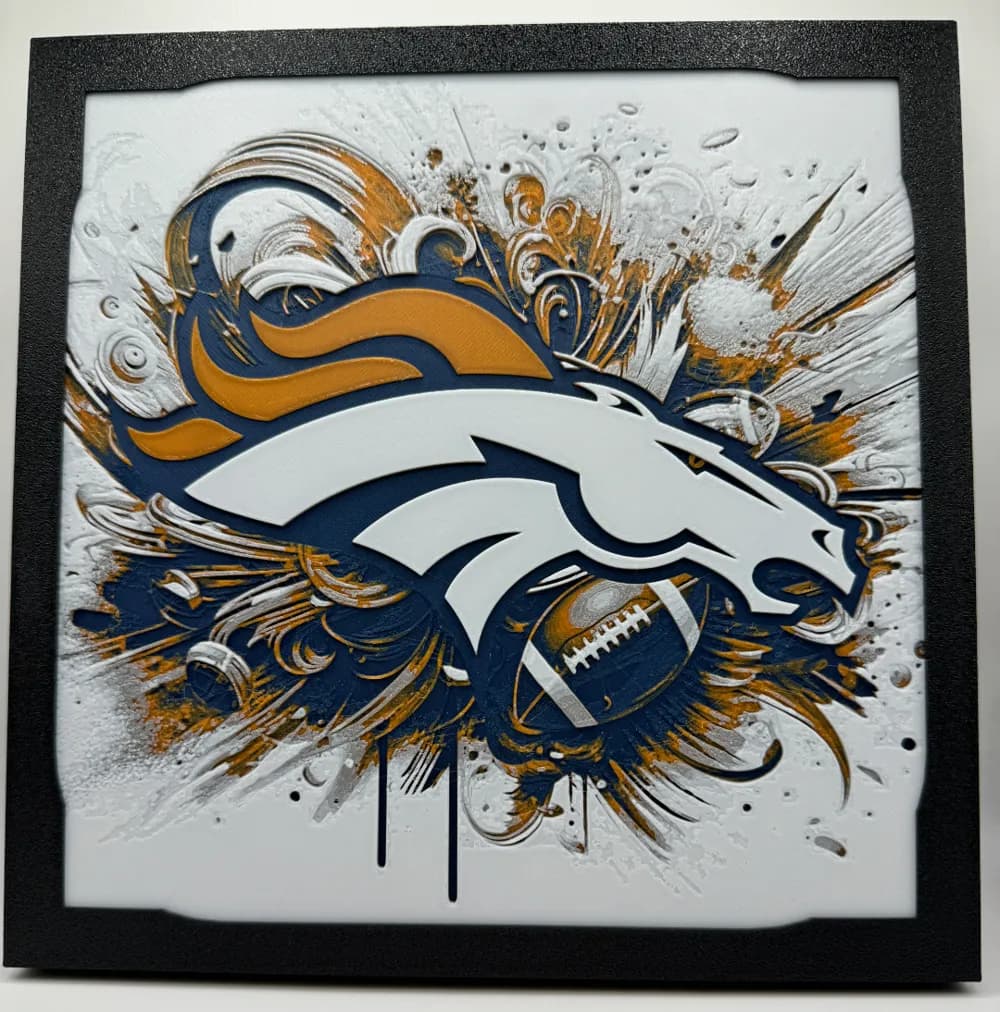 HueForge model: Denver Broncos - NFL Hueforge by Canadian Gamer