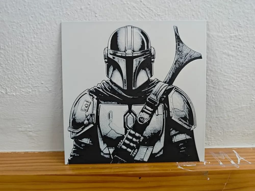 Hueforge Mandalorian by Litolunar HueForge model: Hueforge Mandalorian by Litolunar