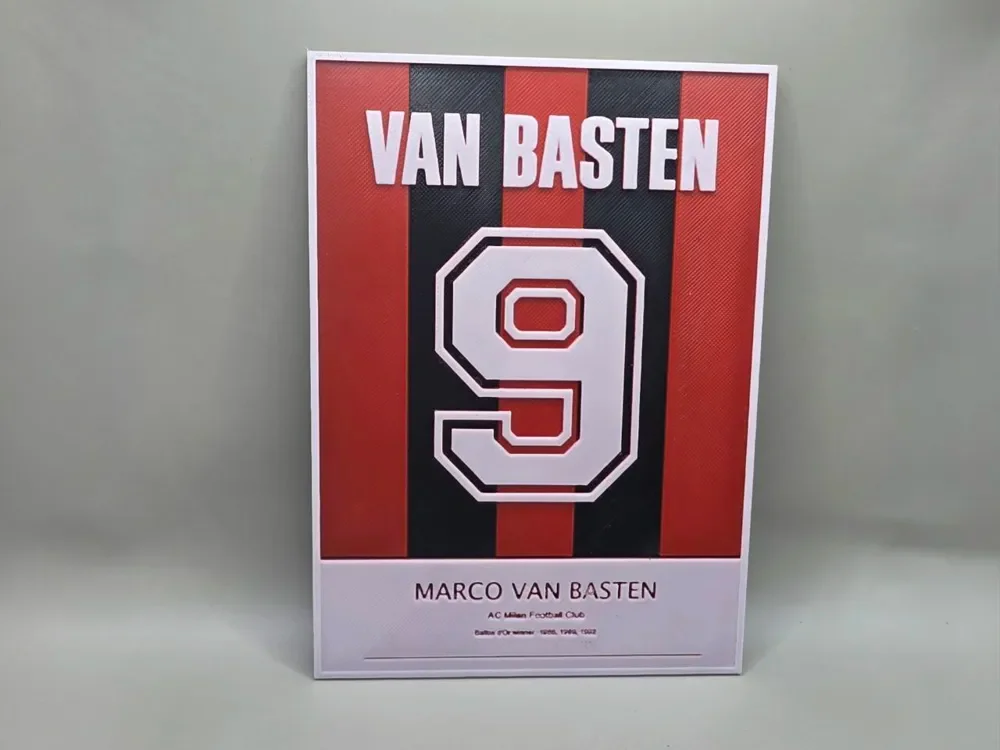 Marco Van Basten - AcMilan - HueForge by keko HueForge model: Marco Van Basten - AcMilan - HueForge by keko