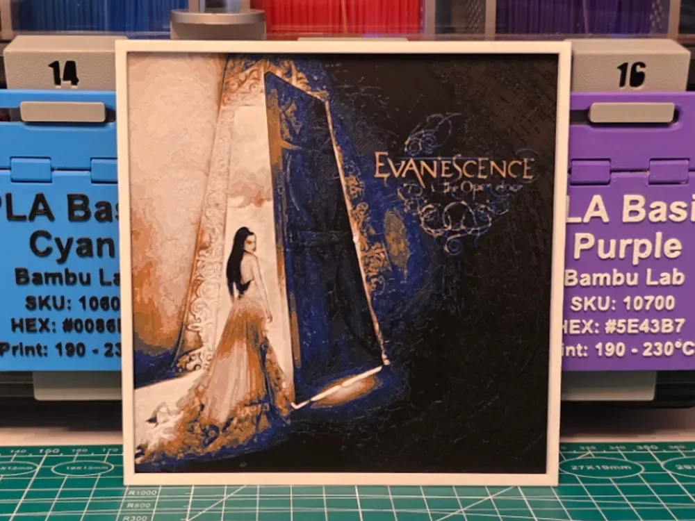 Evanescence "The Open" Album - Hueforge Art by Lumpy3D HueForge model: Evanescence "The Open" Album - Hueforge Art by Lumpy3D