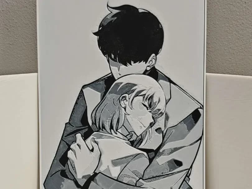 HueForge model: Sung Jin-woo and Cha Hae-In - Solo Leveling by bzz999