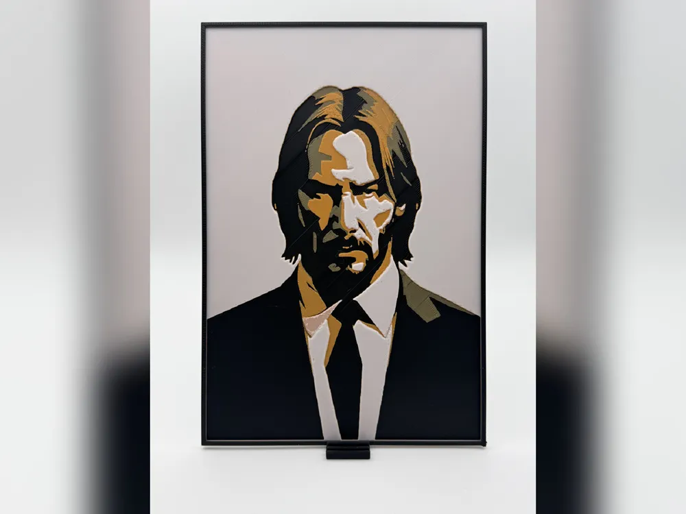John Wick - Baba Yaga Portrait HueForge Print John Wick - Baba Yaga Portrait HueForge Print