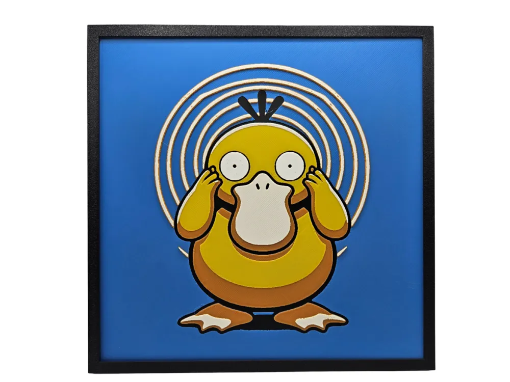 HueForge model: Psyduck by BusyKikiBee