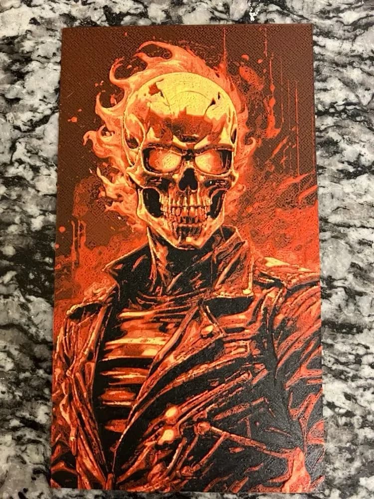 Ghost Rider, includes A1 mini (HueForge print) Ghost Rider, includes A1 mini (HueForge print)