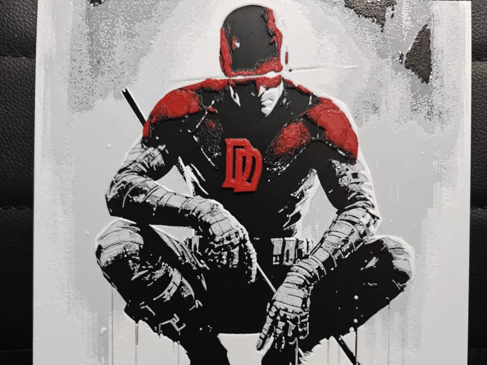 HueForge model: Daredevil by TheHueforgeLady