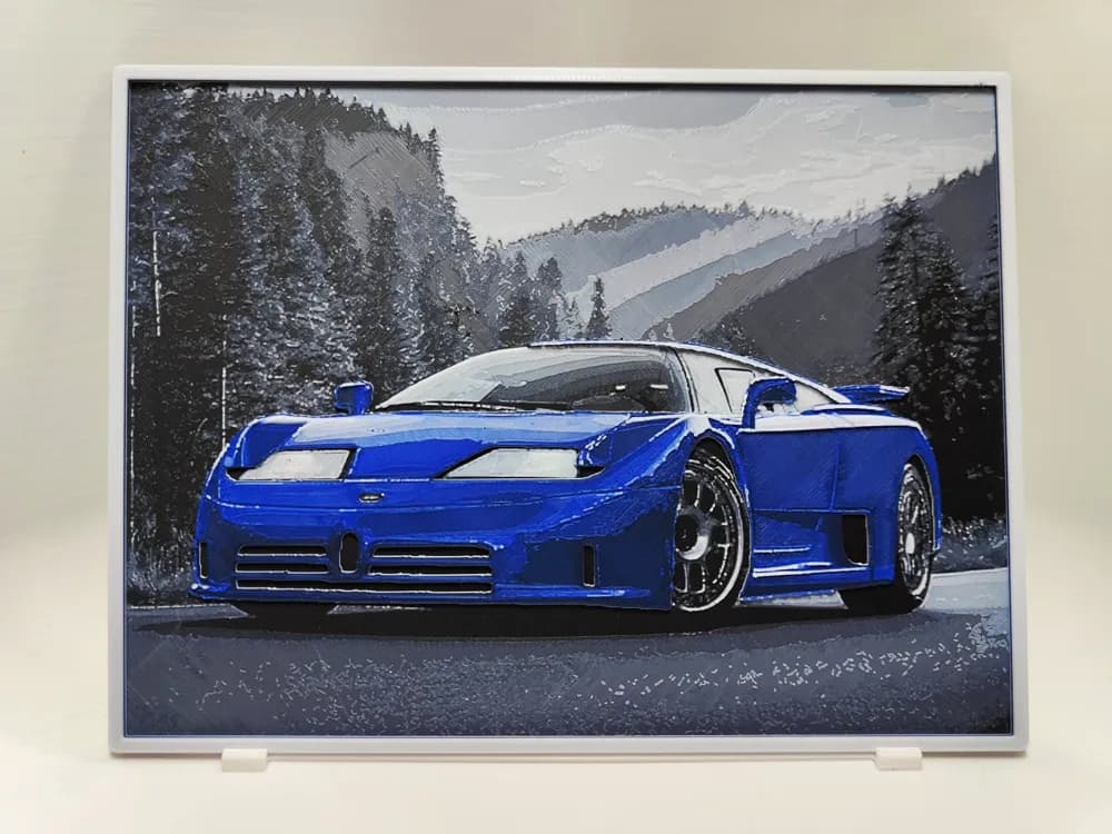 Bugatti EB110 - Hueforge by BeaN HueForge model: Bugatti EB110 - Hueforge by BeaN