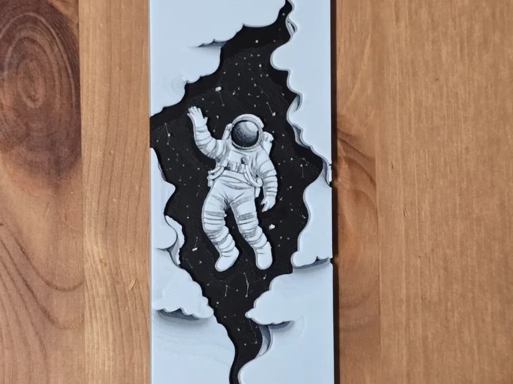 astronaut bookmark by Morganja HueForge model: astronaut bookmark by Morganja
