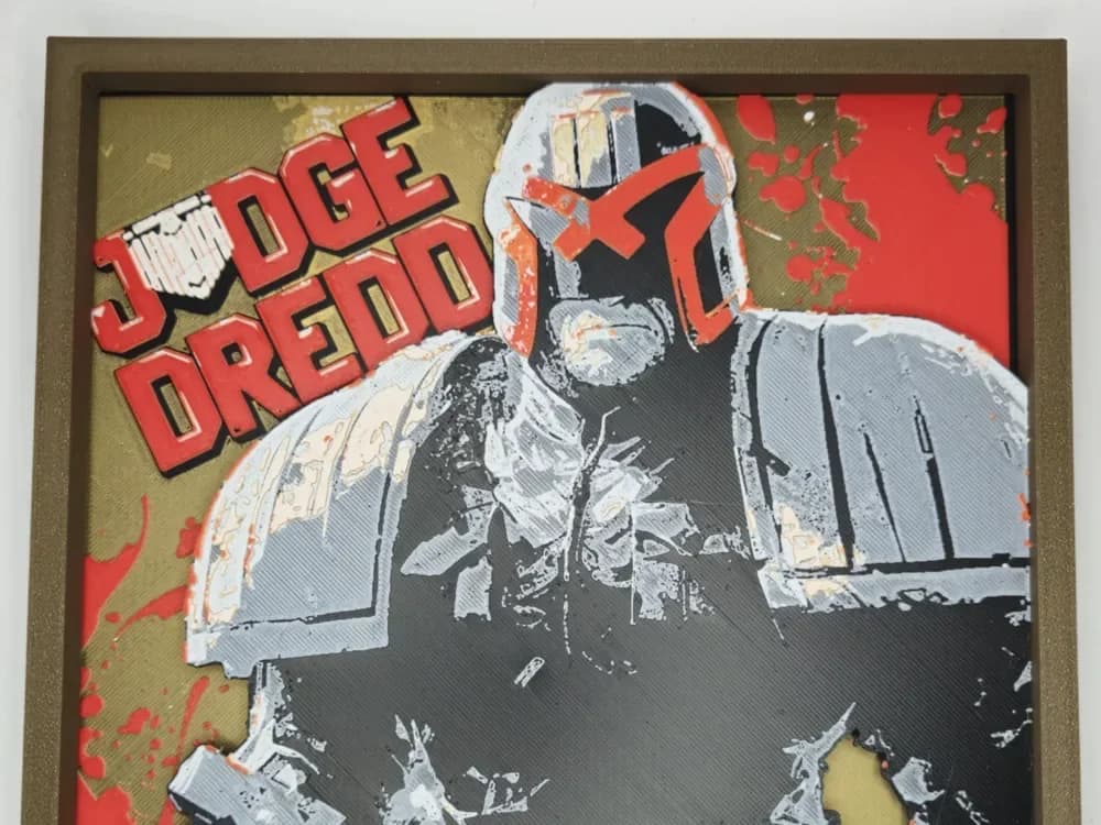Judge Dredd Shadowforge by LoFi Layers HueForge model: Judge Dredd Shadowforge by LoFi Layers
