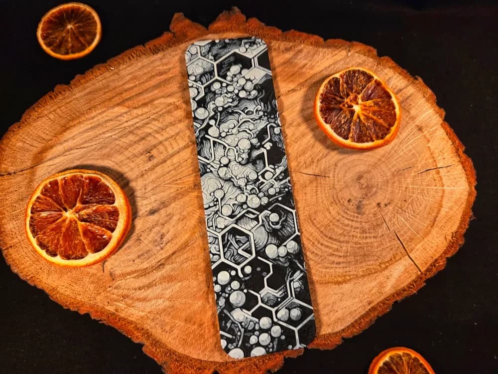 Honeycomb pattern bookmark - hueforge by EternalDesigns3D HueForge model: Honeycomb pattern bookmark - hueforge by EternalDesigns3D